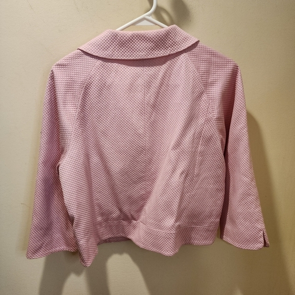 LIZ & CO. pink Short Vintage Vibes Blazer size L - Picture 8 of 11